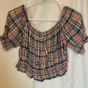 American Eagle Babydoll Cropped Shirt